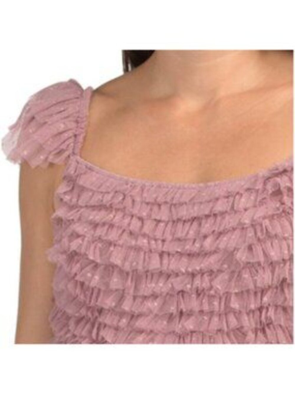 MAC DUGGAL Square Neck Micro Ruffle Gown - Picture 3 of 5